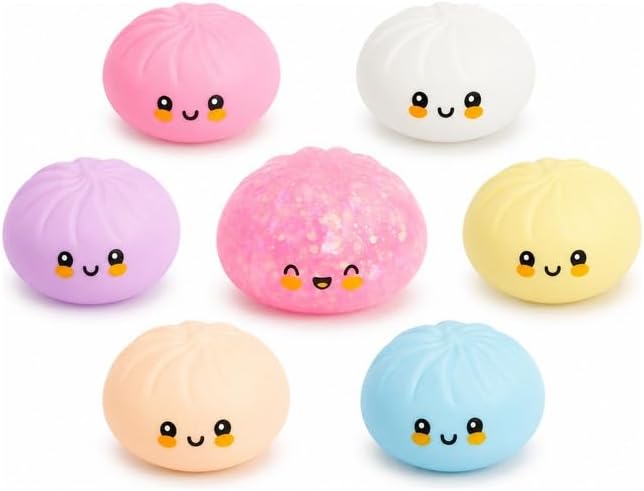 RMS The Original Viral Mystery Squishy Dumpling, Pink Holographic Edition - Single Pack