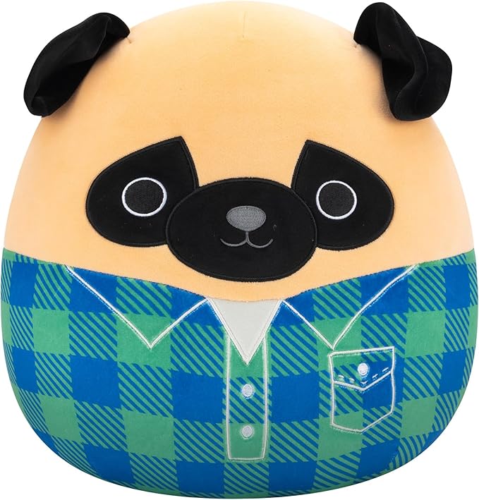 Squishmallows Original 12 Inch - Prince the Brown Pug