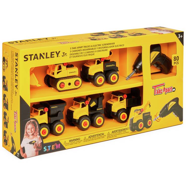 Stanley Jr. - 5 Take Apart Trucks & Electric Screwdriver