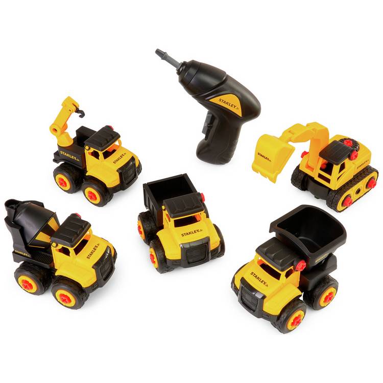 Stanley Jr. - 5 Take Apart Trucks & Electric Screwdriver