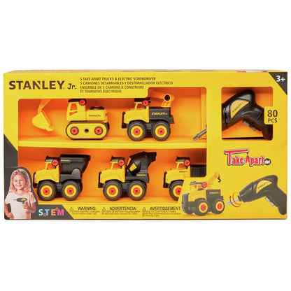 Stanley Jr. - 5 Take Apart Trucks & Electric Screwdriver