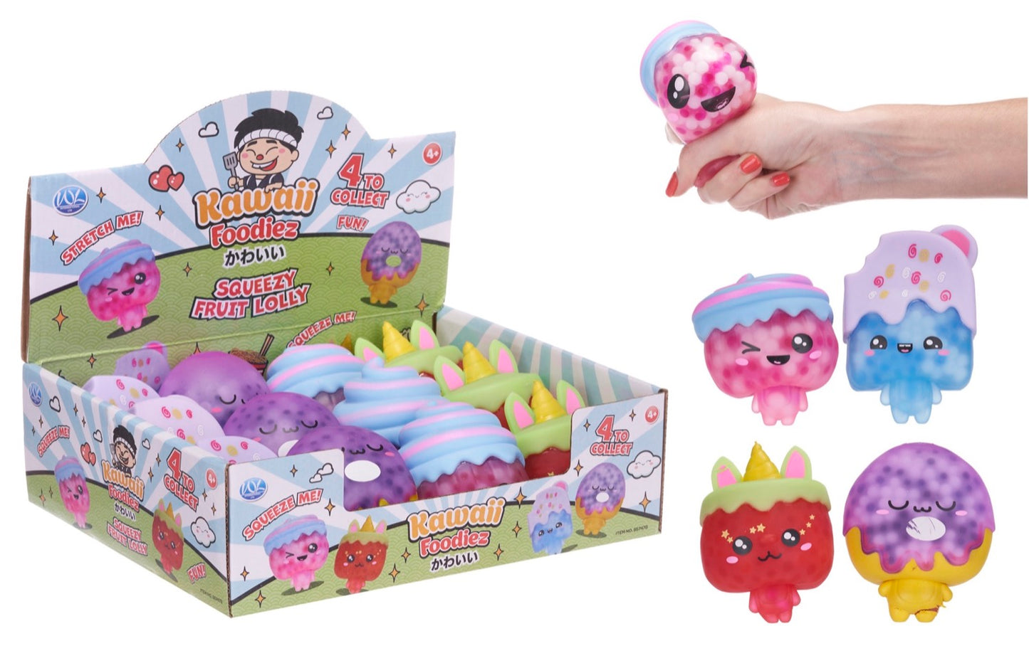 6cm Kawaii Foodiez Fruit Lolly Squeezy - Stress Relief Sensory Toy