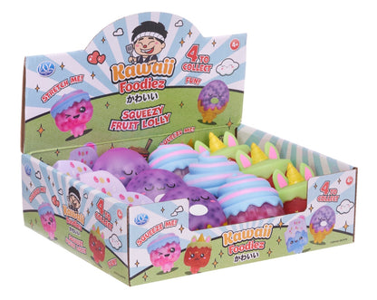 6cm Kawaii Foodiez Fruit Lolly Squeezy - Stress Relief Sensory Toy