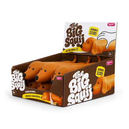 Big Squij Sausage Dog Long Jumbo Slow-Rise Squishy Toy - Single Pack