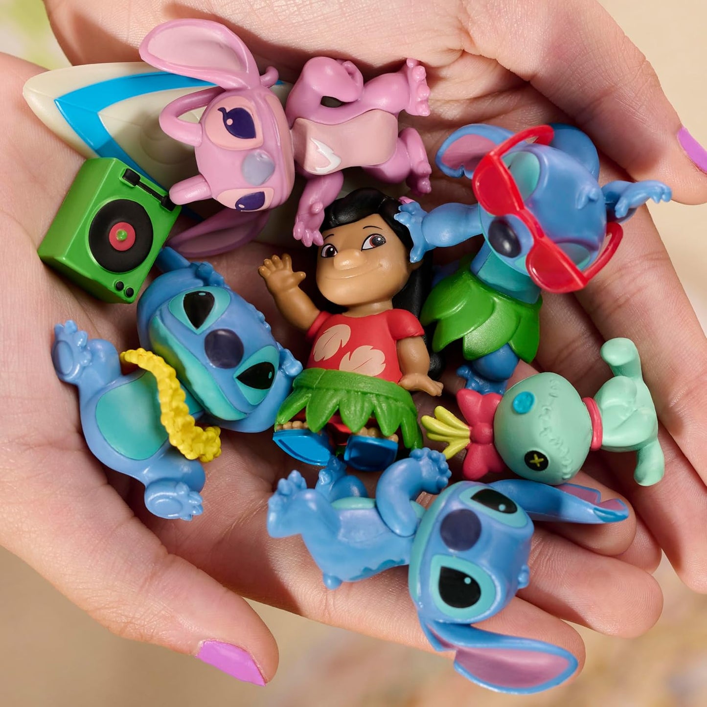 Disney Stitch Collectible Figure Set with Accessories, 11-pieces, 2-inch Figurines, Collectible