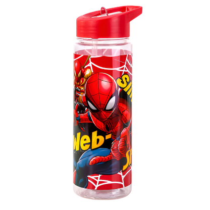 Spiderman: Plastic Bottle with Straw