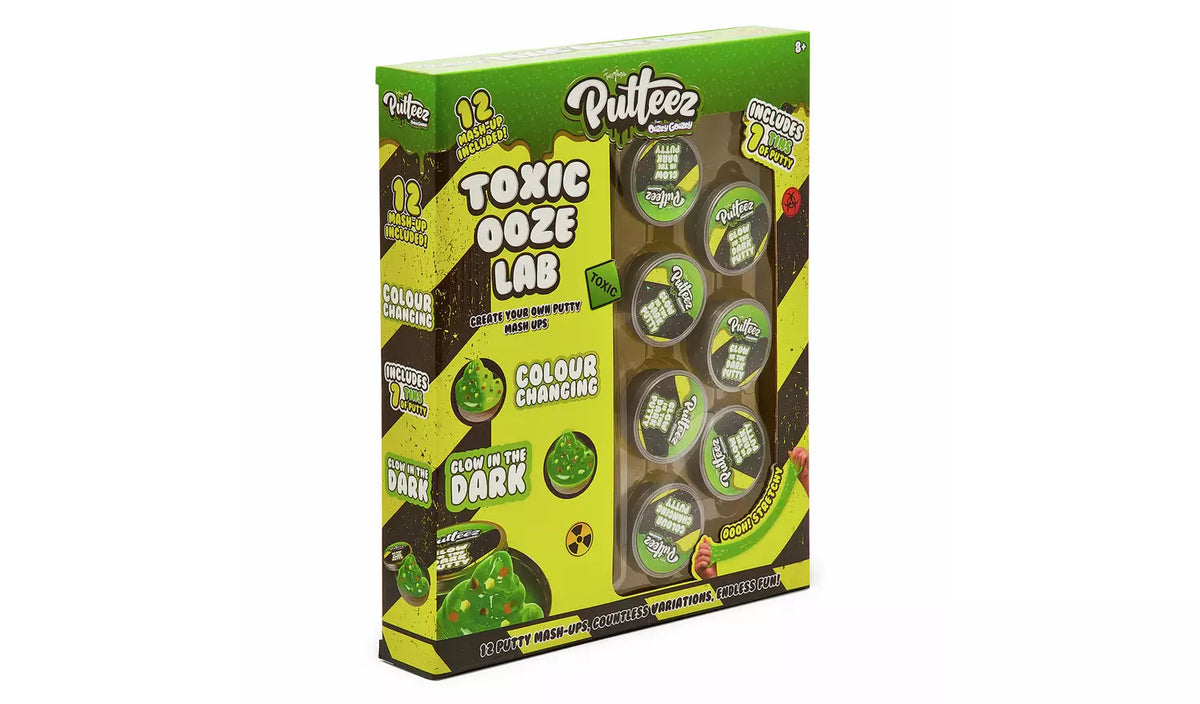 Toymania Putteez - Toxic Ooze Lab - Glow in The Dark Putty