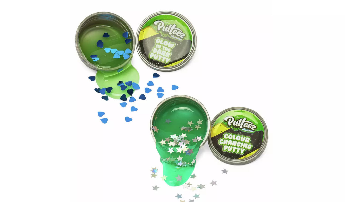 Toymania Putteez - Toxic Ooze Lab - Glow in The Dark Putty