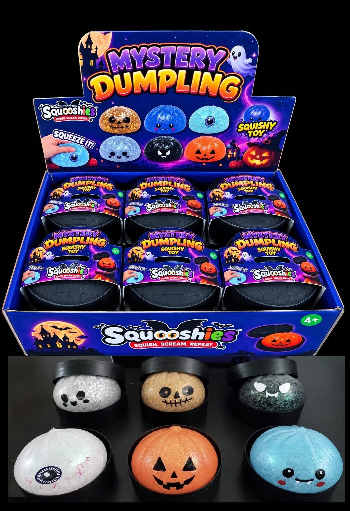Squooshies: Halloween Edition Mystery Dumpling, Squishy Toy - Single Pack