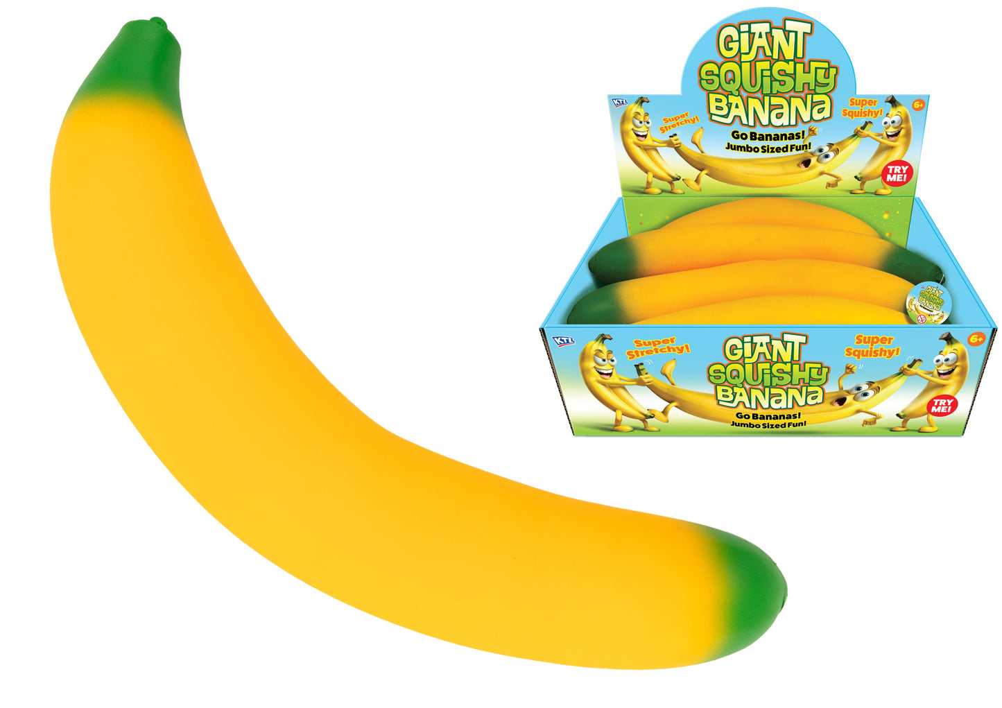 15" Jumbo Squishy Banana - Stress Relief Fidget Toy - Single Pack