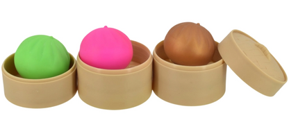 Squishy Mini Stackable Mystery Bao Bun Fidget Toys 3-Pack