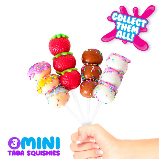 Taba Squishy Sweet Friends - 3 Taba Squishies on a Stick (1 Random)