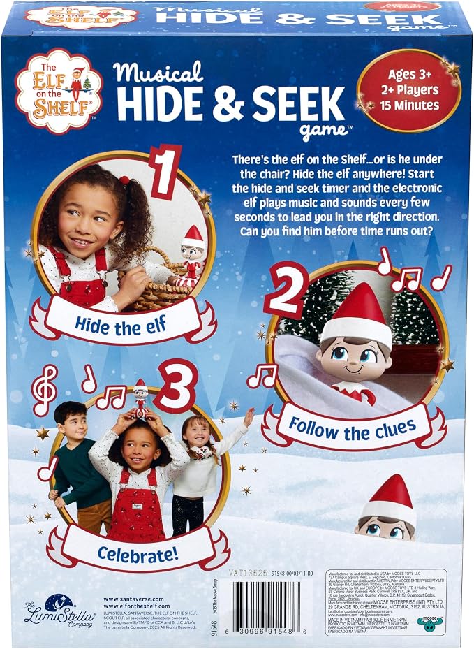 The Elf On The Shelf Musical Hide & Seek Game, Hide The Electronic Scout Elf Figure