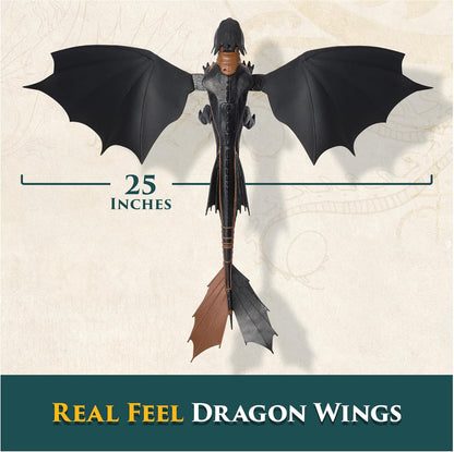 Dreamworks Dragons, How to Train Your Dragon, Ultimate Plasma Blast Toothless, 15” Wings with Lights & Sounds Action Figure