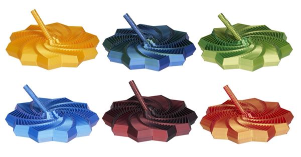 3D Sculptworx: 12cm, 3D Printed, FIDGET HEXAGON SPINNER (Random)