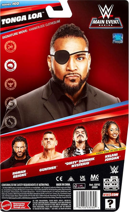 Mattel WWE Tonga Loa Action Figure, Main Event Series #156, 6-inch Collectible Superstar