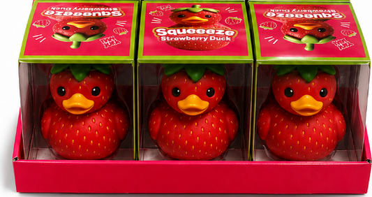 Squeeeze Squishy Strawberry Duck - Single Pack