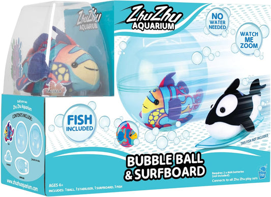 John Adams | Zhu Zhu Pets | Zhu Zhu Aquarium Bubble Ball & Surfboard Starter Playset WITH Fish