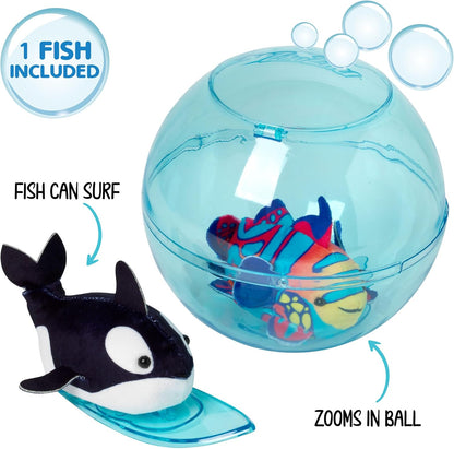 John Adams | Zhu Zhu Pets | Zhu Zhu Aquarium Bubble Ball & Surfboard Starter Playset WITH Fish