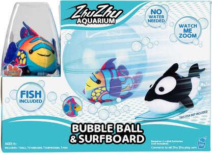 John Adams | Zhu Zhu Pets | Zhu Zhu Aquarium Bubble Ball & Surfboard Starter Playset WITH Fish