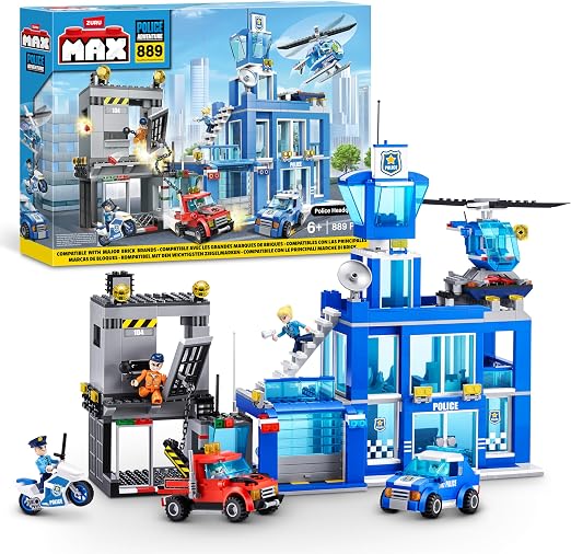 ZURU Max Police Adventure: Police Headquarters Playset (889 pieces)