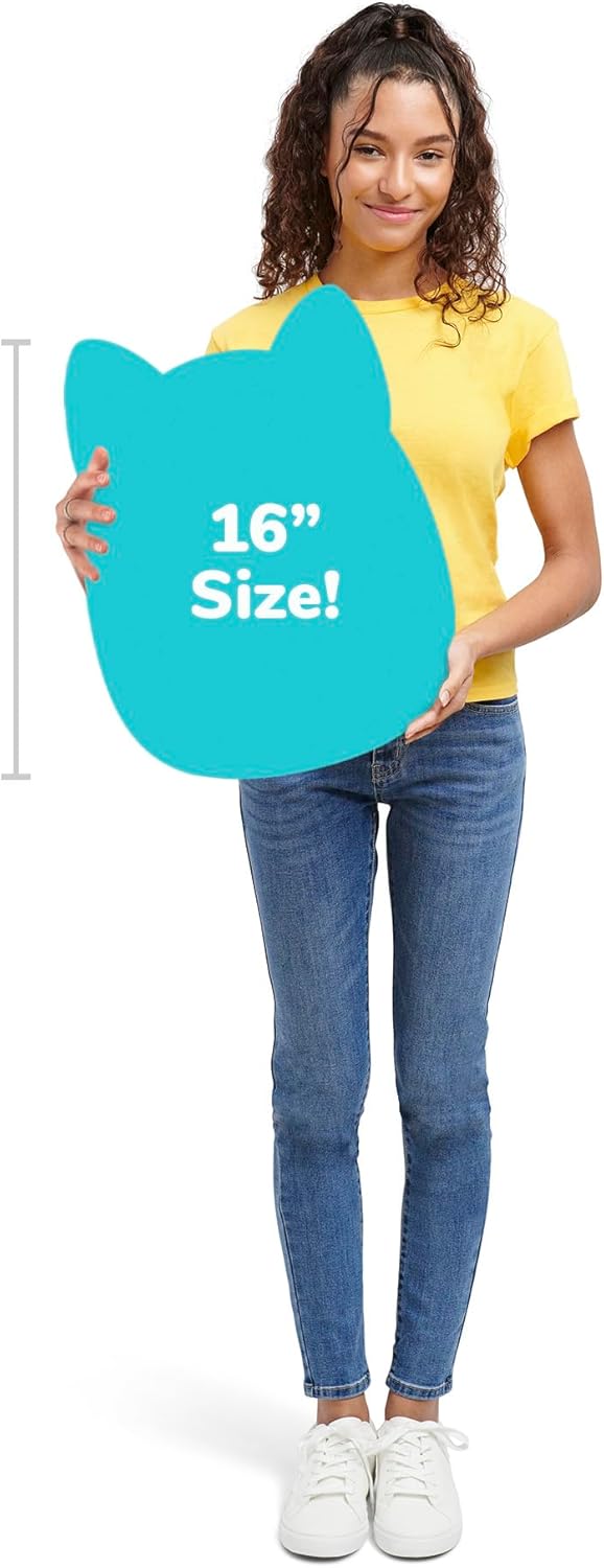 Squishmallows Original 16-Inch-Ankur The Teal Mushroom with Blue Fuzzy Spots