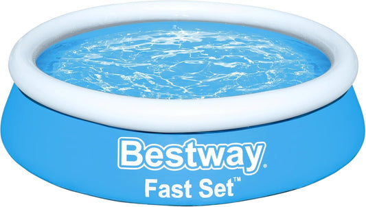 Bestway 6ft Fast Set Pool, Above Ground Swimming Pool for Kids and Adults