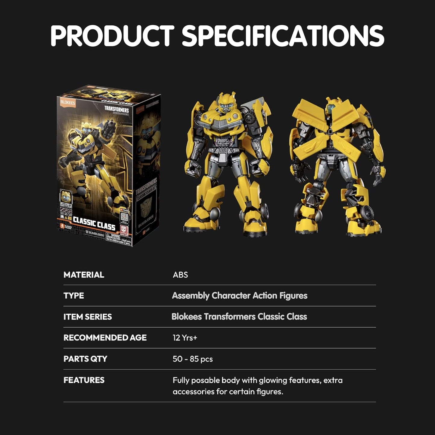 Blokees Transformers Figures - Classic Bumblebee Action Figure