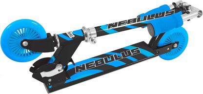 Ozbozz Nebulus Kids Scooter - Black and Blue - Chrome Finish