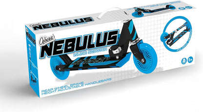 Ozbozz Nebulus Kids Scooter - Black and Blue - Chrome Finish