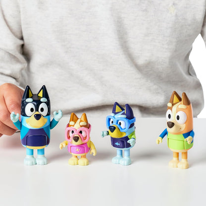 Bluey Figure 4-Pack, Family Beach Day 2.5-3 Inch