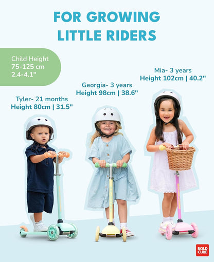 BOLDCUBE Teeny | 3 Wheel Mint Scooter for Kids & Toddlers