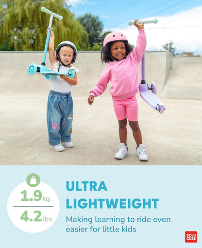 BOLDCUBE Teeny | 3 Wheel Mint Scooter for Kids & Toddlers