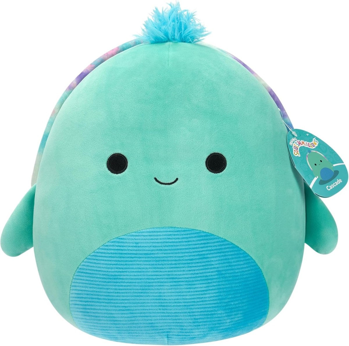 Squishmallows 16 Inch Plush - Cascade the Teal Turtle with Tie-Dye Shell