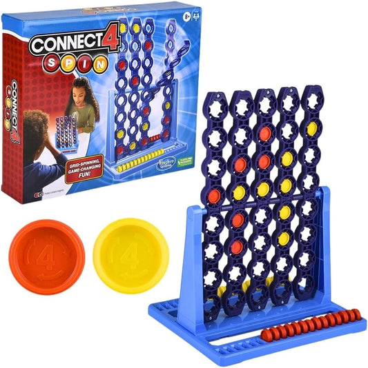 Hasbro Gaming Connect 4 Spin Game, Features Spinning Connect 4 Grid