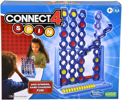 Hasbro Gaming Connect 4 Spin Game, Features Spinning Connect 4 Grid