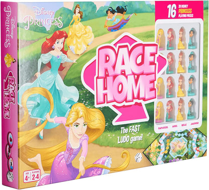 Disney Princess Official Race Home Board Game, Play With 16 Princesses Including Ariel, Cinderella, Jasmine