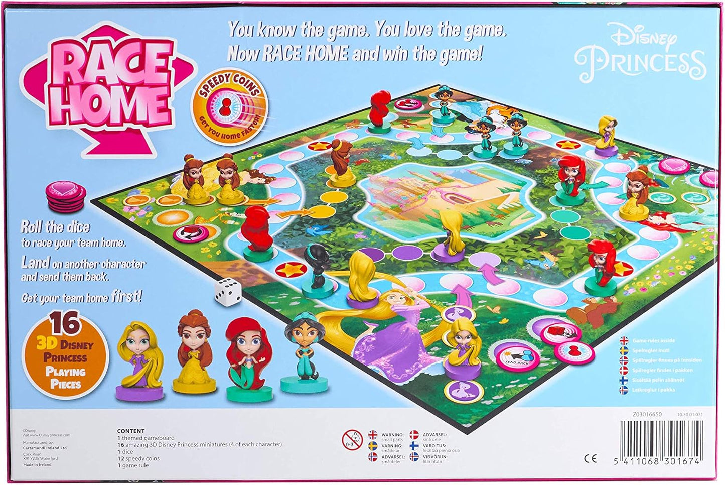 Disney Princess Official Race Home Board Game, Play With 16 Princesses Including Ariel, Cinderella, Jasmine