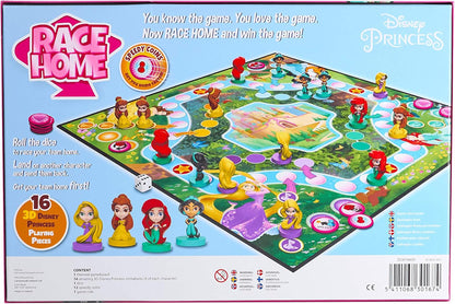 Disney Princess Official Race Home Board Game, Play With 16 Princesses Including Ariel, Cinderella, Jasmine