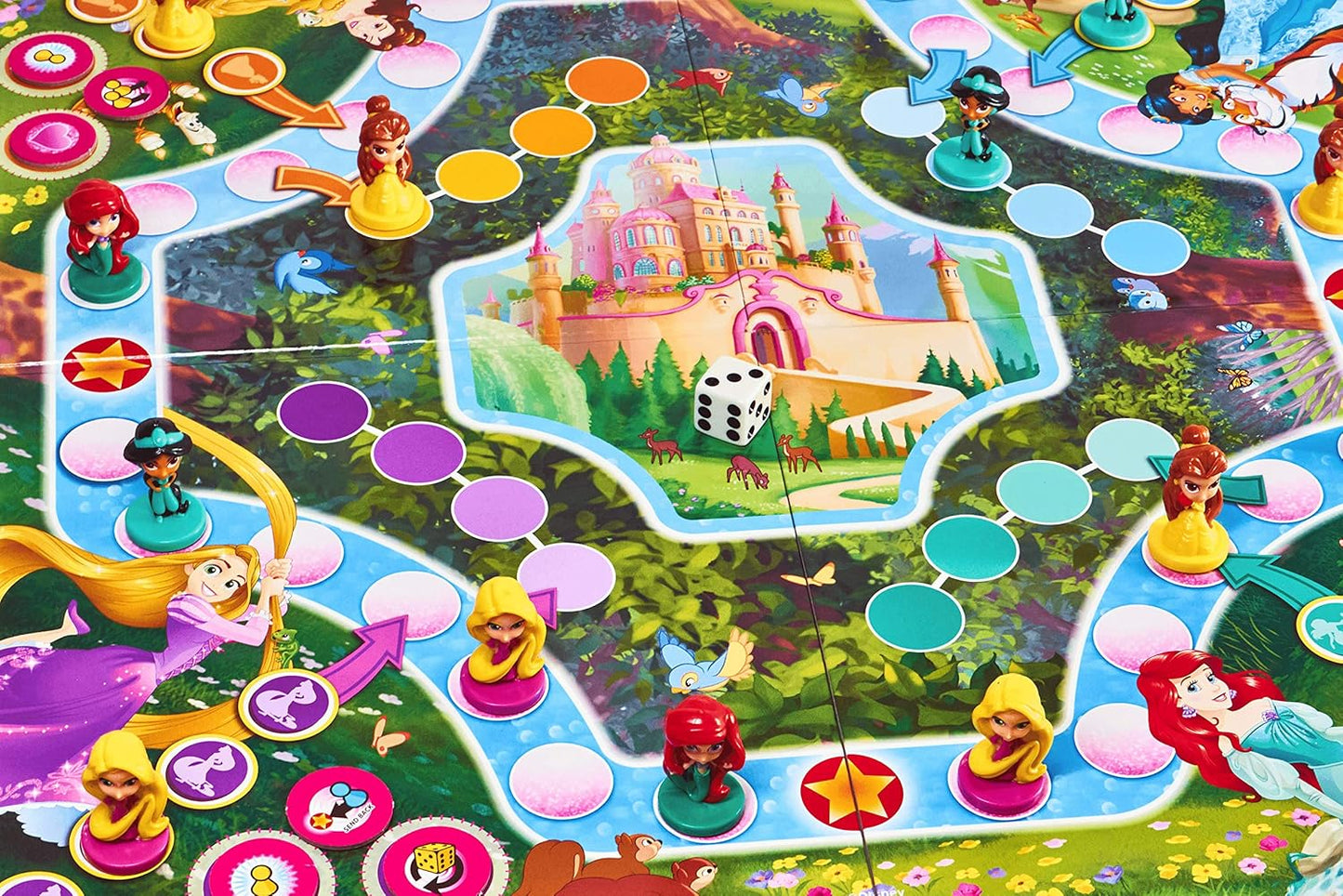 Disney Princess Official Race Home Board Game, Play With 16 Princesses Including Ariel, Cinderella, Jasmine