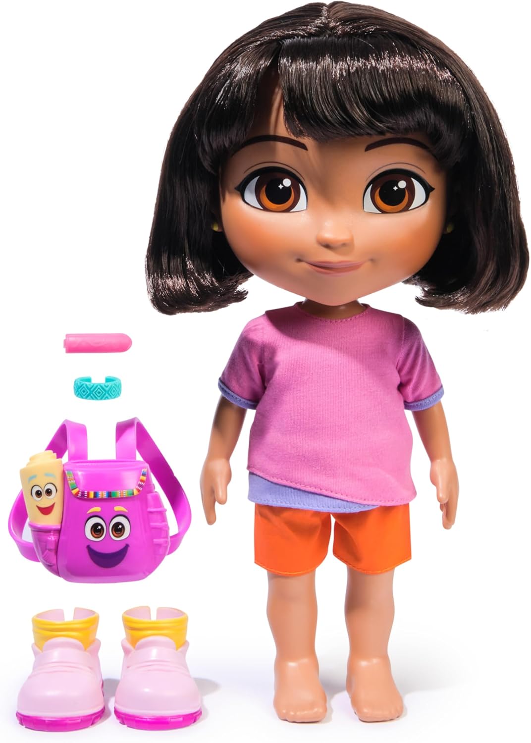 Dora Sing & Explore Doll, 2+ Songs & 12+ Sounds - Spanish Box Packaging