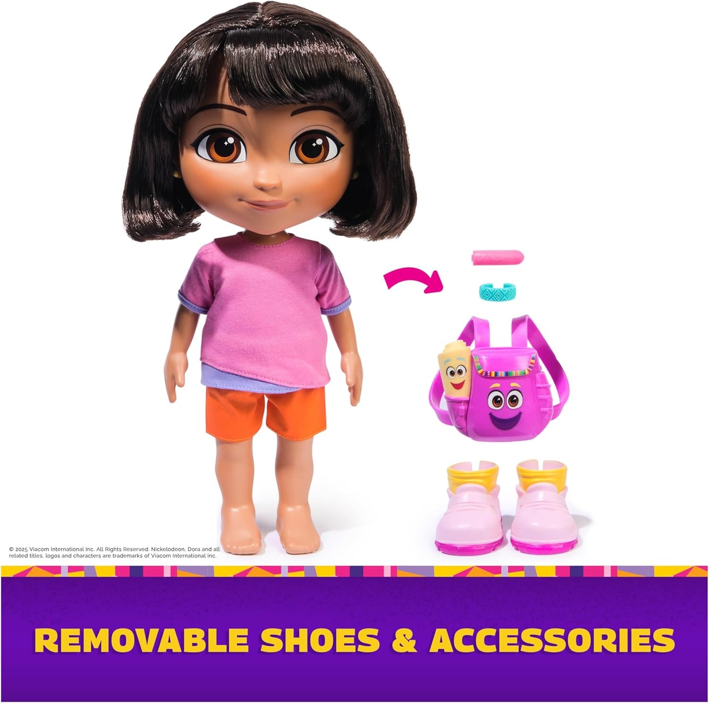 Dora Sing & Explore Doll, 2+ Songs & 12+ Sounds - Spanish Box Packaging
