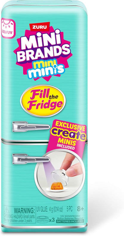 Mini Brands Fill The Fridge Playset w/UV Light by ZURU, Collectibles, DIY, Resin