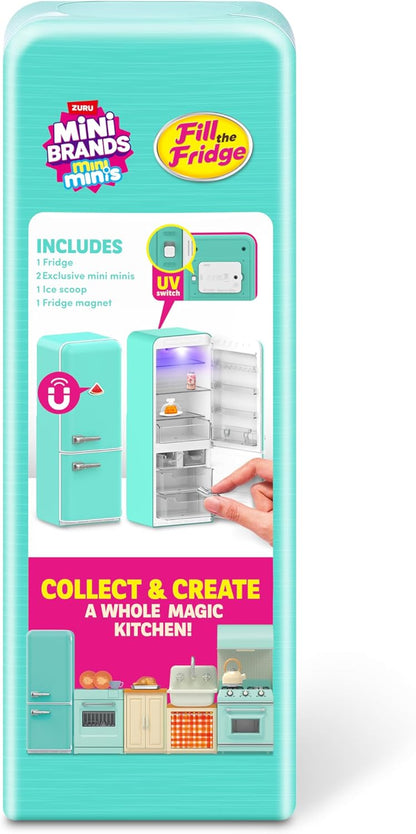 Mini Brands Fill The Fridge Playset w/UV Light by ZURU, Collectibles, DIY, Resin