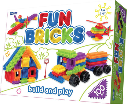 John Adams | Fun Bricks 100 Piece Set: Build and play | Preschool Building Block