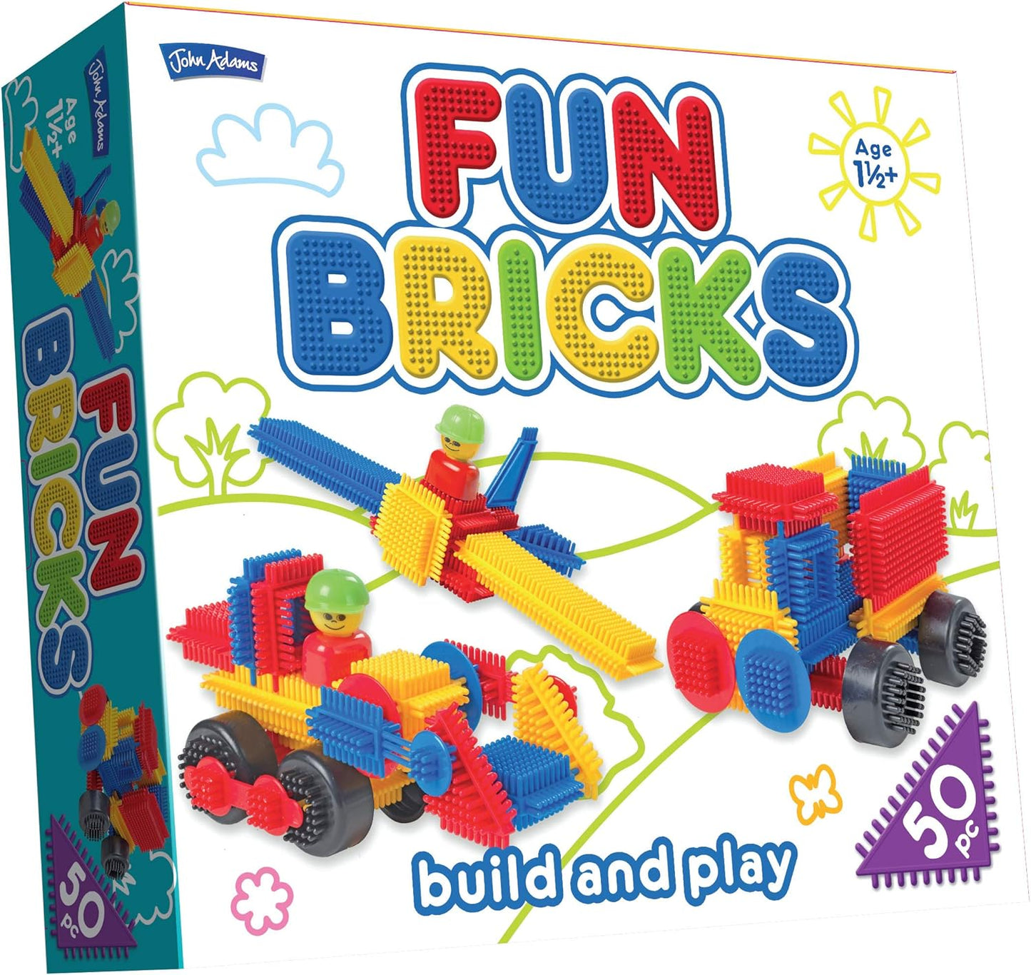 John Adams | Fun Bricks 50 Piece Set: Build and Play