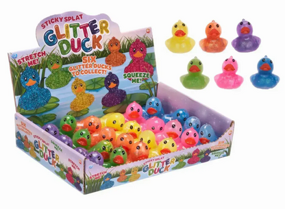 Sticky Splat Duck With Glitter