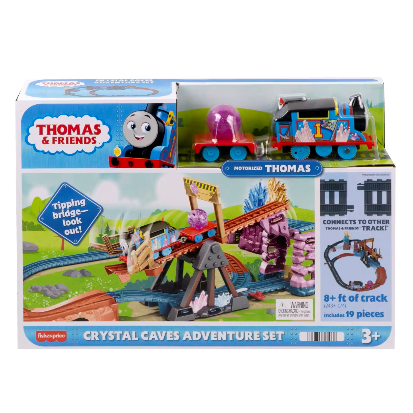Thomas & Friends Motorized Toy Train Set Crystal Caves Adventure (HMC28)