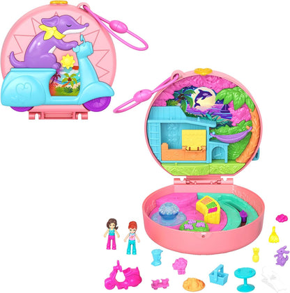 Polly Pocket Dolls and Playset, Adventure Moped Compact (HWN98)