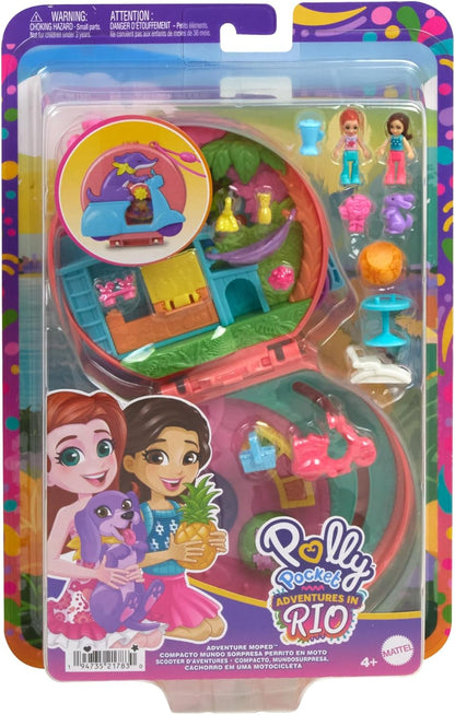 Polly Pocket Dolls and Playset, Adventure Moped Compact (HWN98)